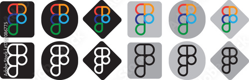 Figma Logo Bundle, Figma App Icon Set Vector, High resolution vector set. High resolution vector set. High resolution vector set