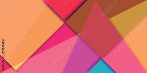 幾何学　立体　カラフル　模様　背景