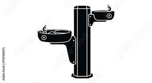 Fresh water fountain icon, perfect for public parks and school design