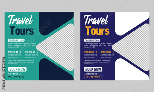 Travel agency social media post template
