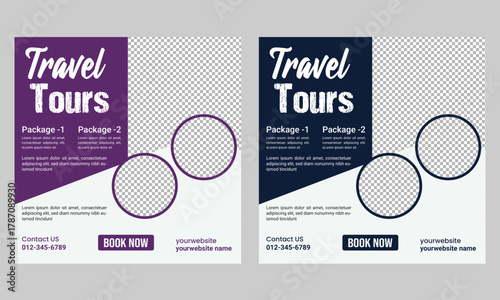 Travel agency social media post template