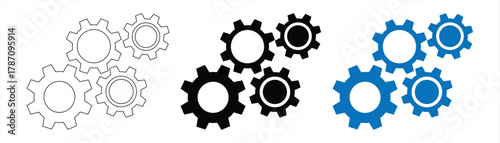 settings icon with four gears 