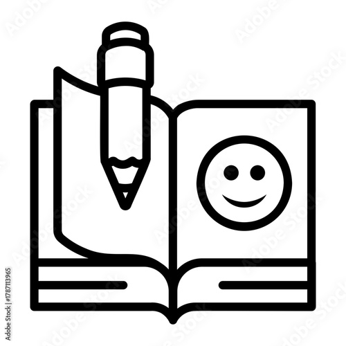 journaling Line Icon
