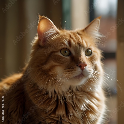 portrait of a red cat