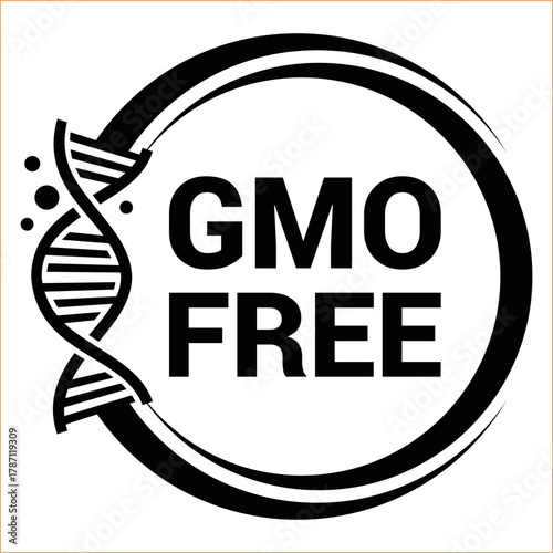 Gmo free label Vector