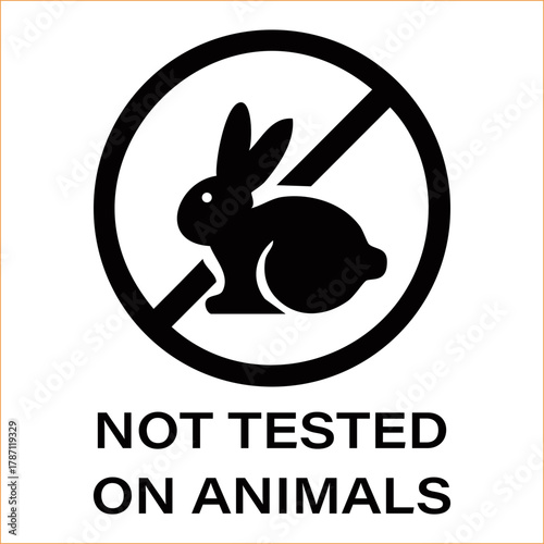 Cruelty free symbol showing no animal testing for cosmetic Vector