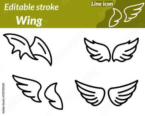 A graceful icon character depicting a stylized wing with smooth. Curved feathers that convey freedom speed and inspiration. The design symbolizes movement flight and ambition often associated.