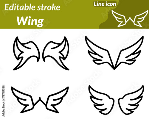 A refined and artistic wing icon character featuring layered. curved feathers arranged in a smooth upward flow, symbolizing freedom, speed, and aspiration. The elegant shape conveys motion grace.