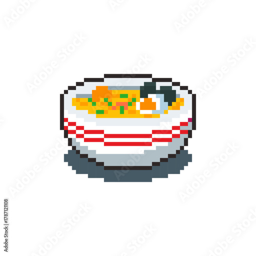 Pixel art ramen game asset design
