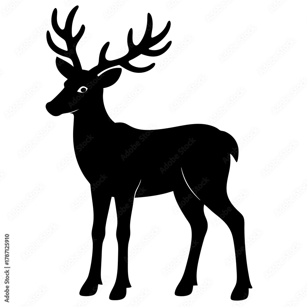 Obraz premium deer silhouette vector silhouette artwork designed for DIY crafts, branding, and poster printing.