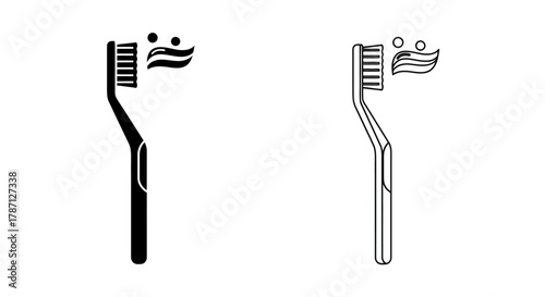 Two shower head illustrations one colored and one line art style