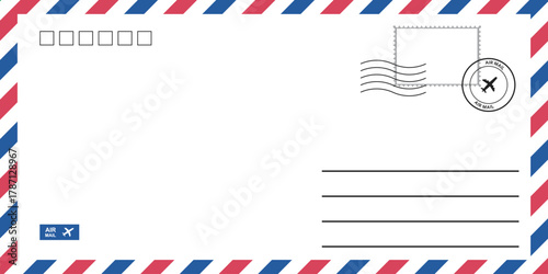 Classic airmail envelope ready for customization