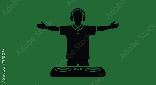 Dj music mixer headphones party clubbing nightlife sound system vinyl