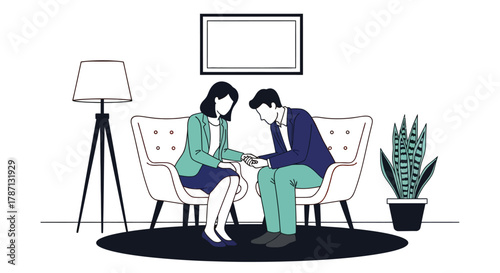 Therapy session mental health counseling support and encouragement