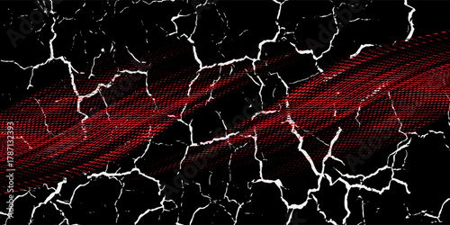 Red black brush stroke pattern car sticker abstract banner sporty lines red black color combination brush stroke pattern grunge motorsport racing design, Vector Illustraion, Eps 10.