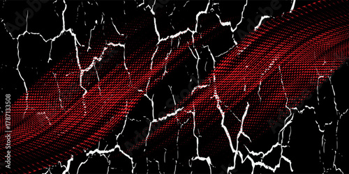 Red black brush stroke pattern car sticker abstract banner sporty lines red black color combination brush stroke pattern grunge motorsport racing design, Vector Illustraion, Eps 10.
