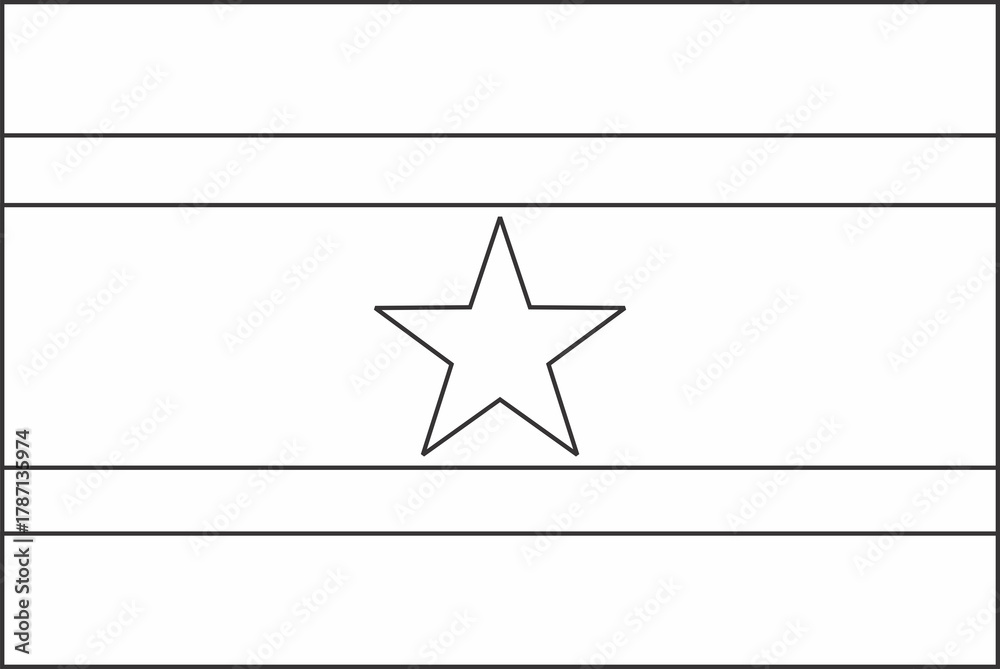 Fototapeta premium Zimbabwe flag icon coloring 