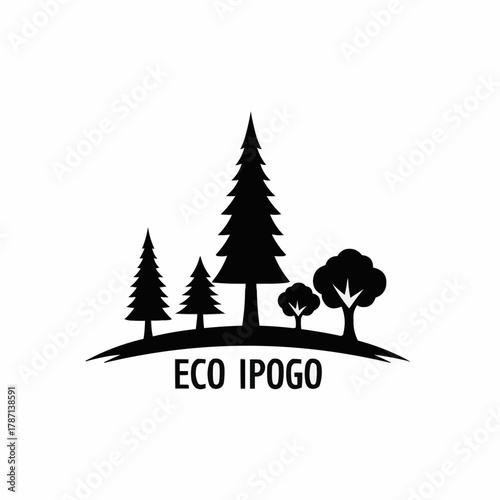 Eco Ipogo logo featuring trees and nature silhouette design for environmental protection.