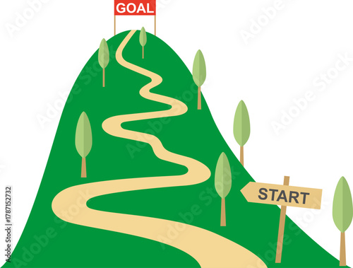 山頂へつづく山道