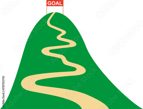 山頂へつづく山道