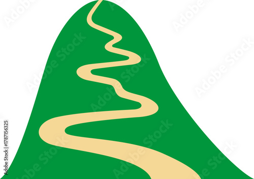 山頂へつづく山道