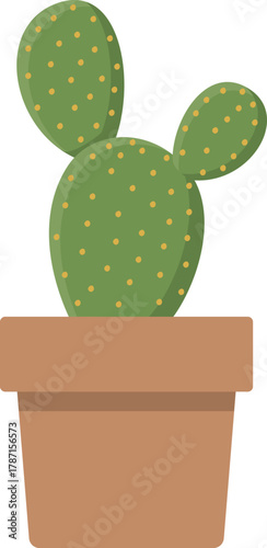 鉢に入ったかわいいサボテンのイメージイラスト