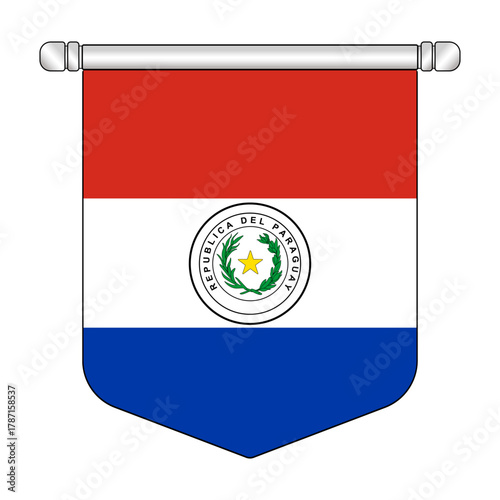 Equatorial Paraguay National Banner Symbol Hanging