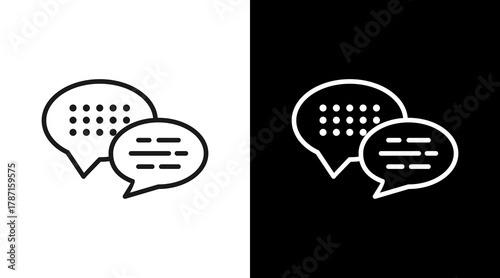 Chat  Icon Set Multiple Style Collection