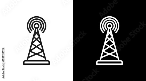 Tower  Icon Set Multiple Style Collection