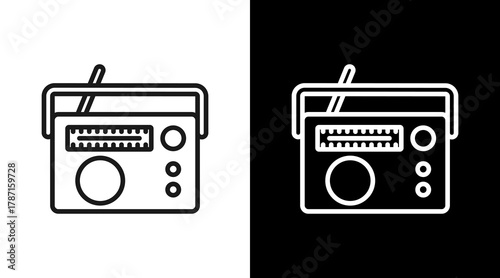 Radio  Icon Set Multiple Style Collection