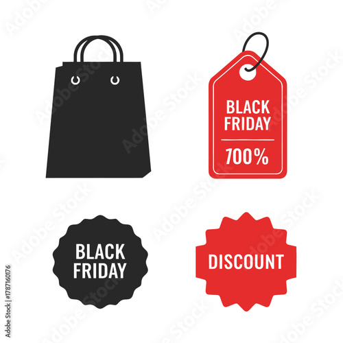 Vibrant collection of essential shopping and discount icons, perfect for promoting seasonal sales events and consumer promotions with modern vector graphics