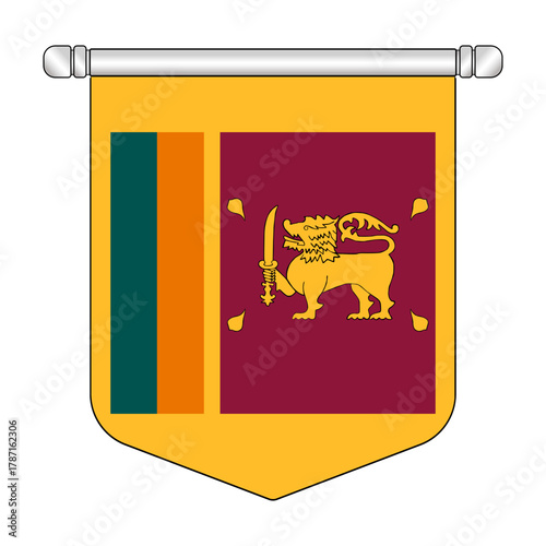 Equatorial Sri Lanka National Banner Symbol Hanging