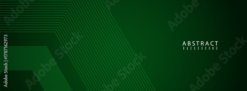 Green Futuristic Abstract Background with Triangular Line Pattern. Futuristic Technology Concept. modern trendy design