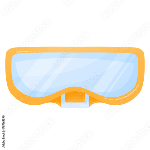Diving Googles or Snorkeling Mask Illustration Isolated on White Background