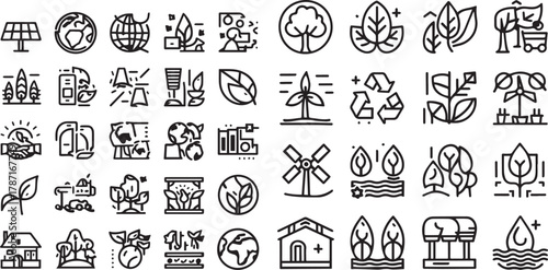 Business Success and Leadership Line Icons Set | Teamwork, Strategy, Growth, and Idea Generation Vector Symbols