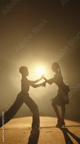 Stylish Teen Dance Scene With Artistic Light And Motion Description