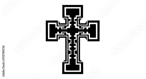 Graphic iron cross design for faith, history, or memorial projects