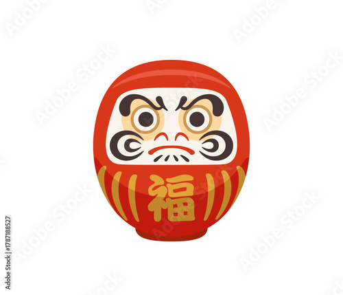 だるま,フラットイラスト