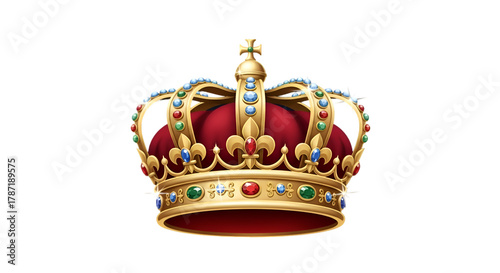 golden crown  on transparent background