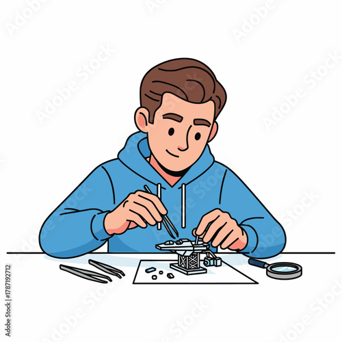 Focused craftsmanship illustrates Neurodiversity in Workplace success