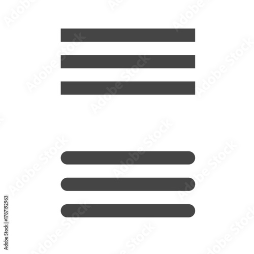 シンプルなハンバーガーメニューアイコン素材