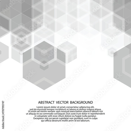 gray hexagon pattern. polygonal style. vector illustration. eps 10
