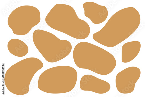 Abstract organic blob shapes vector set. Modern liquid amoeba forms. Minimalist irregular random ink spots for contemporary design. Simple geometric graphic pattern elements