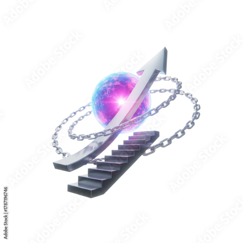 upstair with chain globe