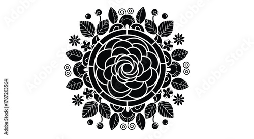 Elegant floral mandala design for creative projects and invitations