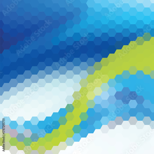Polygonal vector background. Can be used in cover design, book design, website background. Vector illustration. Green, blue colors. eps 10