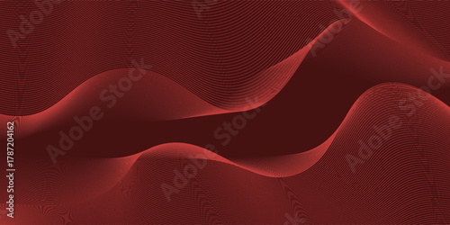 Contemporary technology cover design set. Luxury background with red line pattern (guilloche curves). Premium vector tech backdrop for business layout, digital certificate, formal brochure template