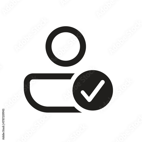 Vector User Verified icon design man verified profile icon 