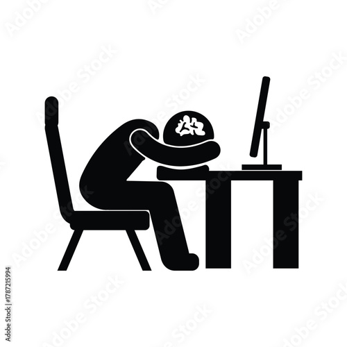 Work stress, pressure, long working hours, anxiety and overworked infographic. Vector, illustration.