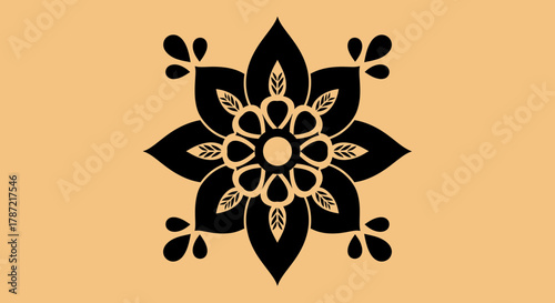 Mandala flower design floral decorative pattern vector graphic art